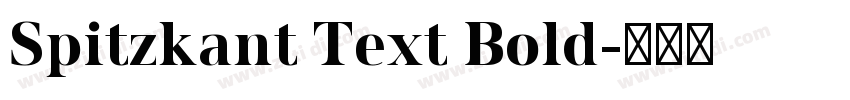 Spitzkant Text Bold字体转换